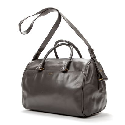 Yves Saint LAURENT YVES SAINT LAURENT - Classic Duffle Handbag in grey smooth leather...