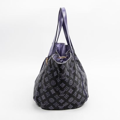 LOUIS VUITTON LOUIS VUITTON -Sac cabas modèle Ipanema en toile de coton et cuir violet...