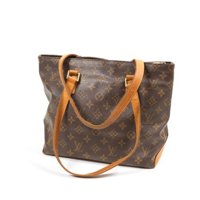 LOUIS VUITTON LOUIS VUITTON-Small piano bag in monogram canvas and natural leather...