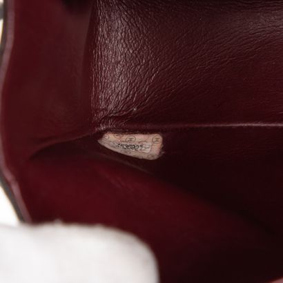 CHANEL CHANEL - Classic double flap handbag - In black lambskin - Inside in burgundy...