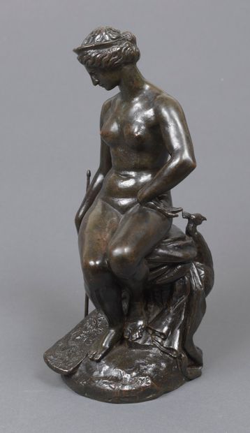 Antoine-Louis BARYE Antoine-Louis BARYE (1795-1875) - Junon, 1880 - Bronze à patine...