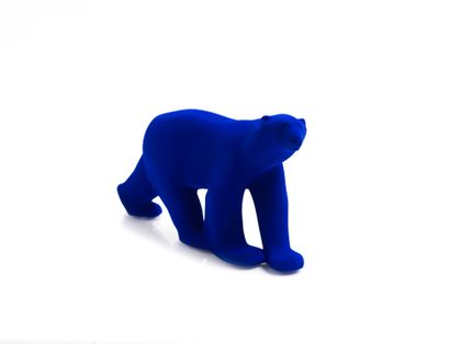 YVES KLEIN Yves KLEIN éditions - Ours Pompon - Bear made in resin of 40 cm from an...