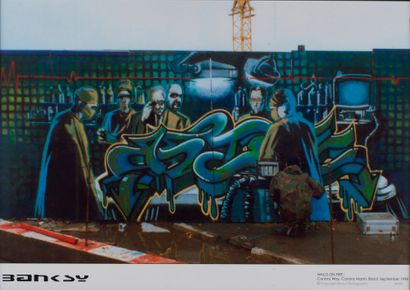 BANKSY (d'aprés) Banksy (d'après) -Walls On Fire, 1998 - Photolithographie créé avec...
