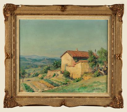 Paul SERVAIS Paul SERVAIS (1867-1931) - Mas provençal - Oil on canvas signed lower...