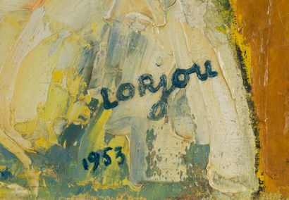 Bernard LORJOU 
LORJOU (1908 - 1986) - Nature morte à la bouteille - Huile sur toile...
