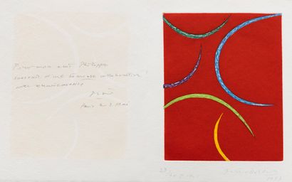 Piero DORAZIO Piero DORAZIO (1927-2005) - In a booklet - Composition etching signed...