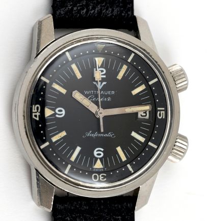 WITTNAUER Wittnauer, Super Compressor Diver, reference 8007, circa 1965 - A beautiful...