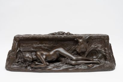 Denys PUECH Denys PUECH (1854-1942) - The Seine, sent from Rome (1886) - Bronze with...