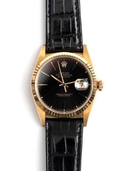 ROLEX Rolex, Datejust en or, référence 16238, vers 1993 - Une superbe montre en or...