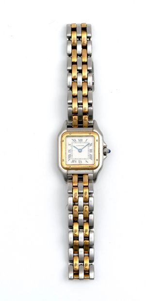 CARTIER Cartier, Panther in gold and steel, original warranty dated December 30,...