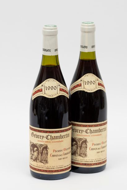 VIN GEVREY CHAMBERTIN - 2 bouteilles Gevrey Chambertin 1990 (niveau : 1 entre 2 et...