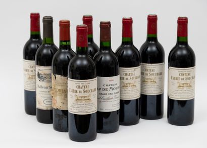 VIN CHÂTEAU FAURIE DE SOUCHARD - 9 bottles: 6 CHÂTEAU FAURIE DE SOUCHARD 1995 Saint-Emilion,...