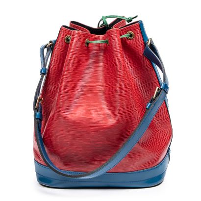 LOUIS VUITTON LOUIS VUITTON- Noé bag, large size, in red, blue and green epi leather...