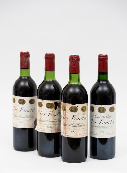 VIN CLOS FOURTET - 4 bouteilles : 3 CLOS FOURTET 1983 GCC Saint-Emilion Grand Cru,...