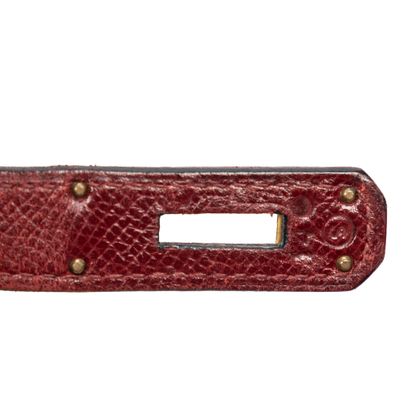 HERMES HERMES Paris Kelly bag 28cm in red Courchevel calfskin - Inside in red goatskin...