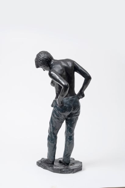 Jorge BORRAS Jorge BORRAS (born 1952) - The jeans, 2001 - Bronze with black and blue...