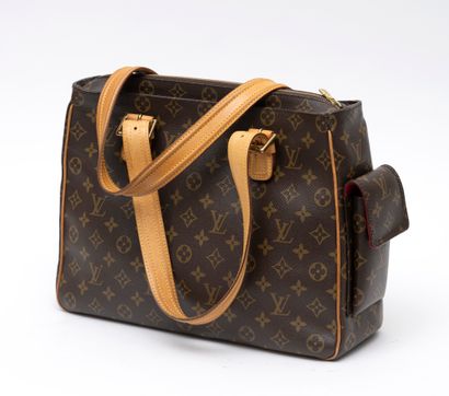 LOUIS VUITTON LOUIS VUITTON hand or shoulder bag in monogram canvas - Inside in red...