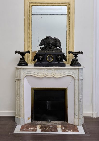 Christophe FRATIN Christophe FRATIN (1801- 1864)
Garniture de cheminée, comprenant...