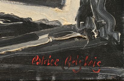 Patrice BRISBOIS Patrice BRISBOIS (1945) - Les lunettes - Huile sur toile signée...