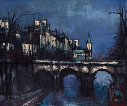 Didier GRANDT Didier GRANDT (1934) - Pont Neuf - Huile sur toile - Signée au centre,...
