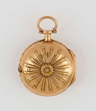 Montre Ageron in Paris
An 18th century gold pocket watch with repeater. Enamel dial,...