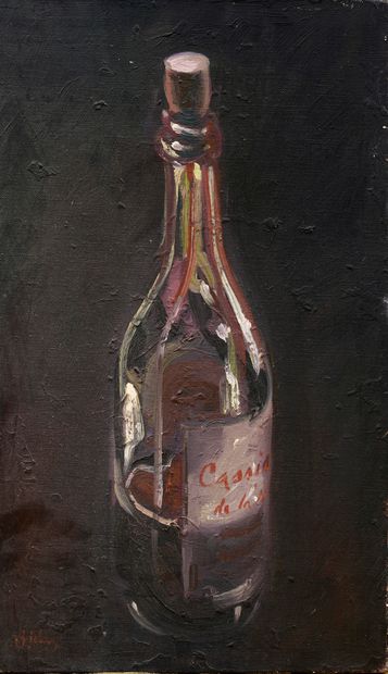 Patrice BRISBOIS Patrice BRISBOIS (1945) - Liqueur de cassis - Huile sur toile -...