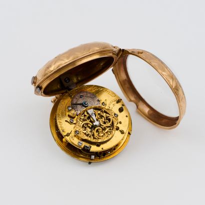 Montre Ageron in Paris
An 18th century gold pocket watch with repeater. Enamel dial,...