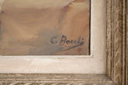 Cesaro Bacchi Cesare BACCHI (1891-1971) - Jeune femme allongée sur un lit - Huile...