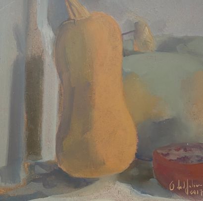 Ostiane de Saint Julien Buternutt - Oil on canvas - Signed - 20 x 20 cm