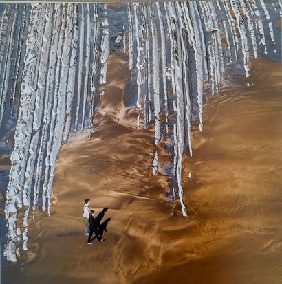 Jean Murret LABARTHE Promenade sur le Flysch - Photographie tirage papier - Datée...