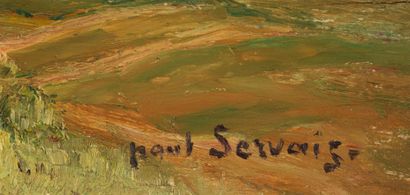 null Paul SERVAIS (1867-1931) - A l'orée de la forêt - Huile sur panneau signée en...