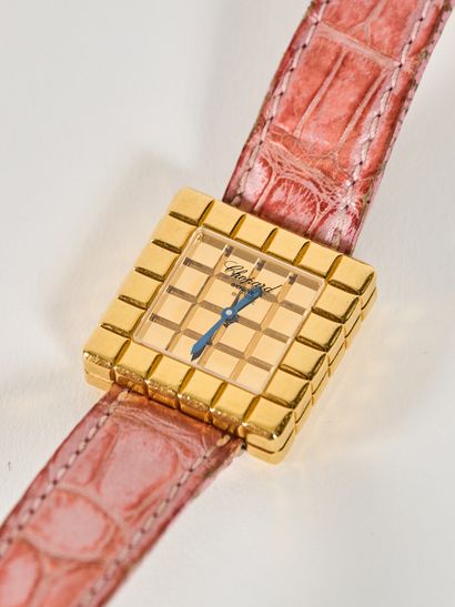 null CHOPARD - Ice Cube watch - Square gold case - Glacier hands - Sapphire crystal...