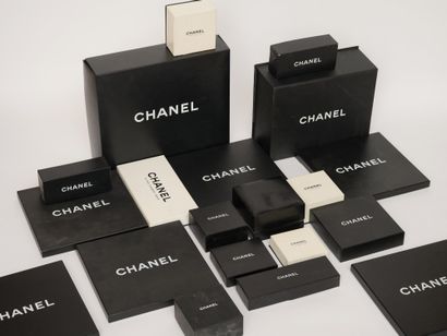 null Lot of 20 miscellaneous CHANEL boxes, including a J12 watch box (as is)