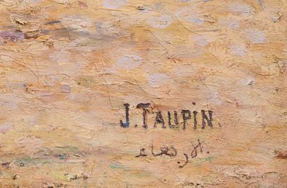 Jules TAUPIN Jules TAUPIN (1863-1932) - Scène de campement - Huile sur toile - 63...