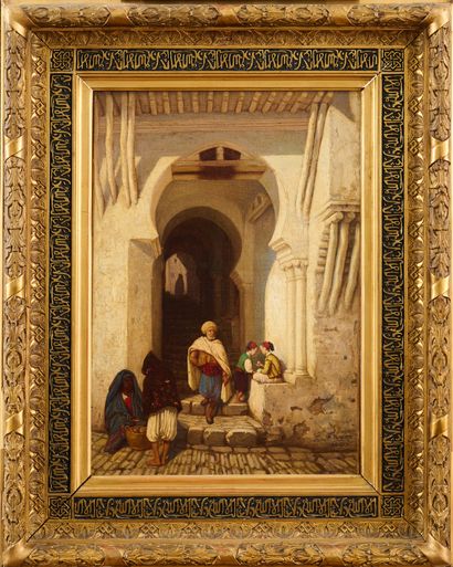 Hippolyte PLANTET Hippolyte PLANTET (1829 - 1882) - Scène d'Alger - Huile sur toile...