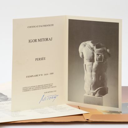 Igor MITORAJ Igor MITORAJ (1944-2014) - Persée - Bronze with green patina - Signed...