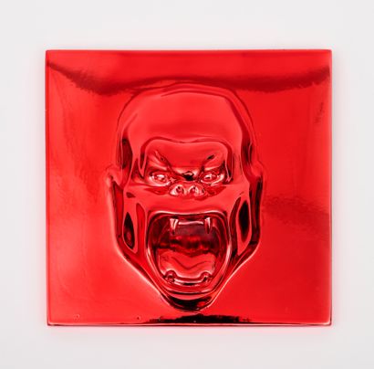 Richard ORLINSKI Richard ORLINSKI - Bas relief - Red edition - 14 x 14 x 2 cm - On...