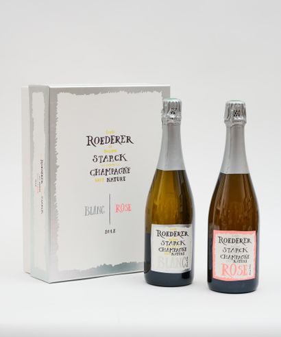 Louis Roederer Champagne Louis Roederer et Philippe Starcl -2 bouteilles - Brut blanc...