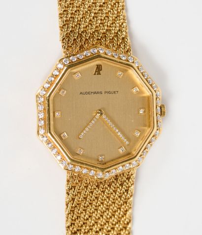 Audemars Piguet Audemars Piguet, circa 1975. - Decagonal mixed watch in 18k (750)...