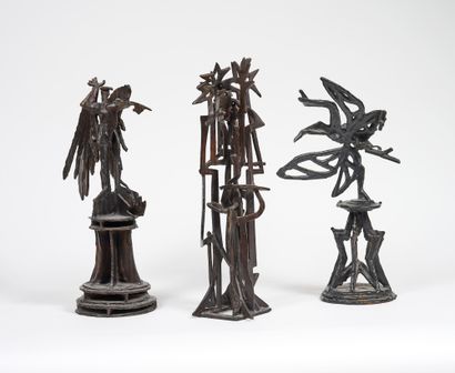 Patrice Brisbois Patrice Brisbois (Born 1945) - Set of three sculptures - Céleste...