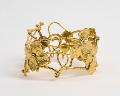 Claude LALANNE Claude LALANNE (1925 - 2019) - Bracelet with interlacing - Gilt bronze...