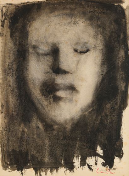 Léonor FINI Léonor FINI (1907 - 1996) - Portrait de femme - Lavis - Signé en bas...