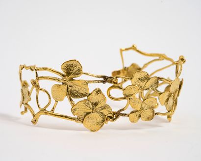 Claude LALANNE Claude LALANNE (1925 - 2019) - Bracelet à entrelacs - Bronze doré...