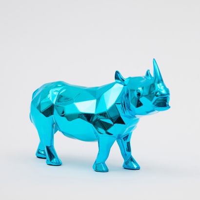 Richard ORLINSKI Richard ORLINSKI (b. 1966) - Rhino Spirit - Azur Edition - Resin...