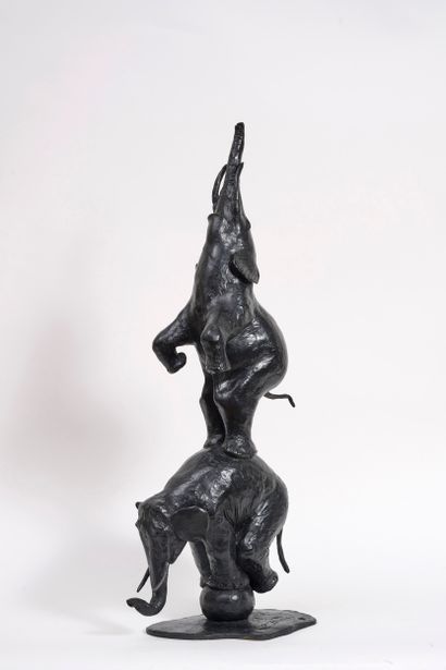 Jorge BORRAS Jorge BORRAS (né en 1952) - Equilibre improbable, 2019 - Sculpture en...