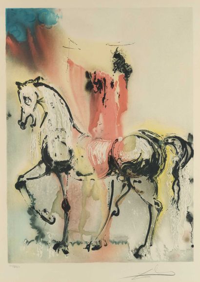 Salvador DALI Salvador DALI (1904-1989) - Saint-Georges - Lithographie en couleurs...