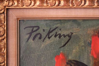 Franz PRIKING (1929-1979) Bouquet de fleurs Huile sur toile signée en haut à gauche...