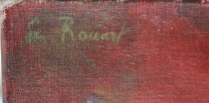 Ernest Rouart (1874-1942) Jeune femme alanguie Huile sur toile signée en haut à gauche...