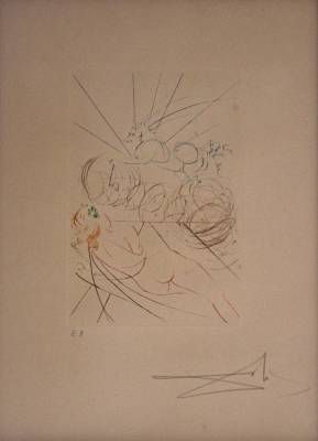Salvador DALI (1904-1989) L'Adoration Gravure, signée au crayon dans la marge en...