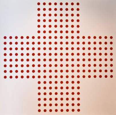 Damien HIRST (Né en 1965) Red Cross, 2008 Sérigraphie en couleurs Signée au crayon...